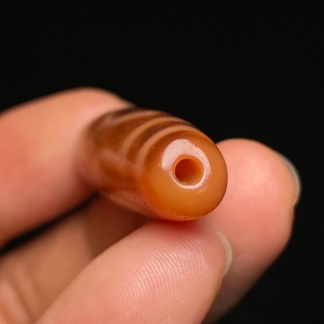 An Exquisite Three Eyes Dzi Bead Pendant - 9