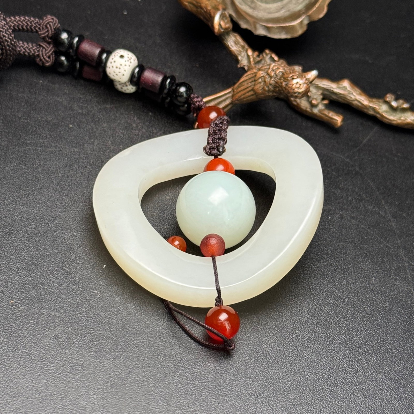 An Exquisite White Jade Pendant - 5