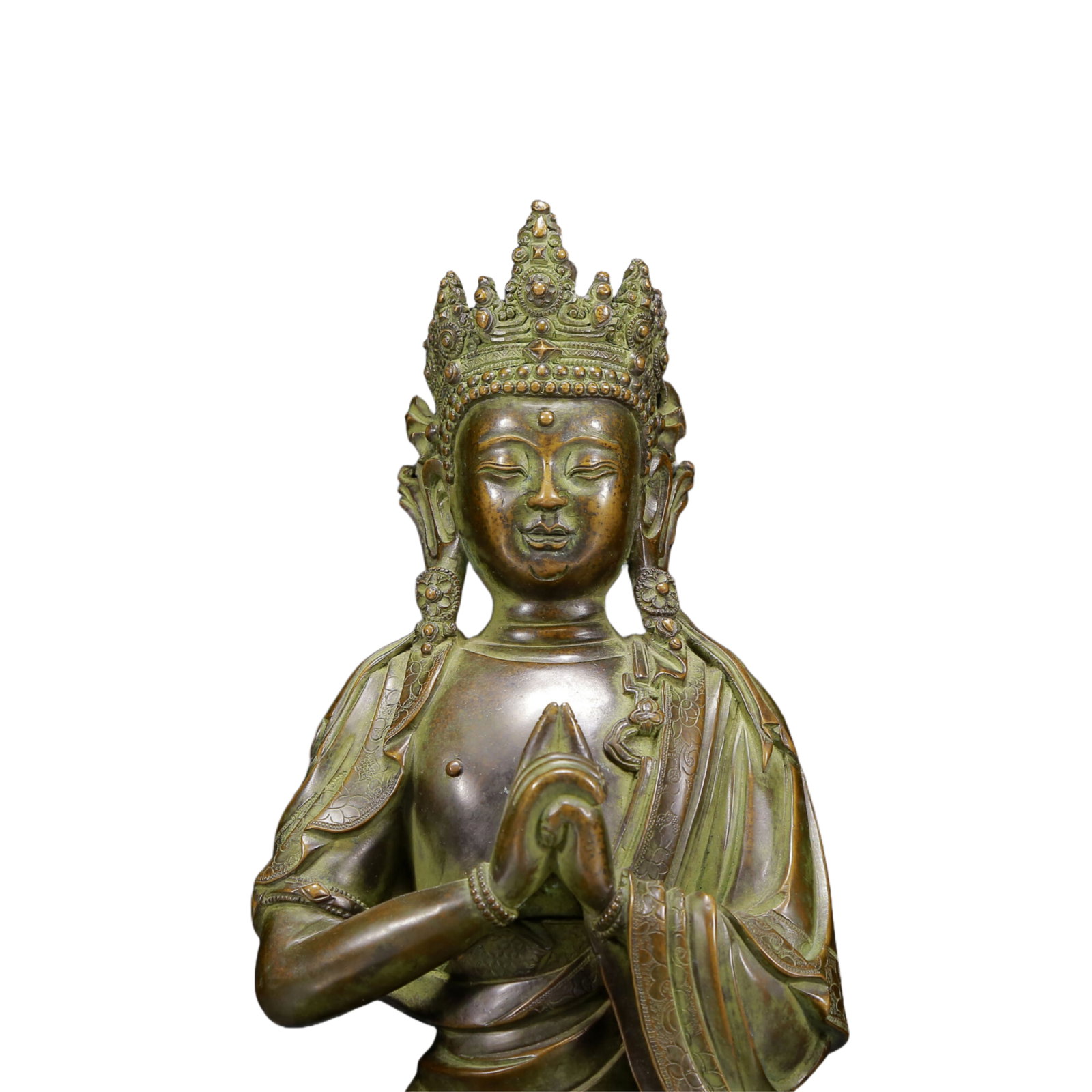 A Solemn Bronze Statue of Sakyamuni - 2