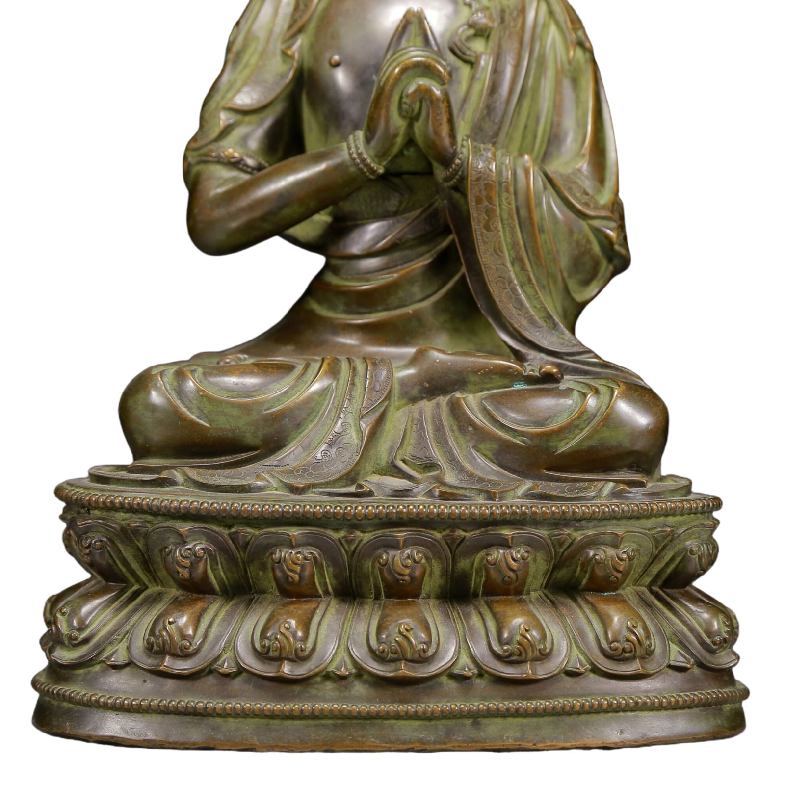 A Solemn Bronze Statue of Sakyamuni - 3