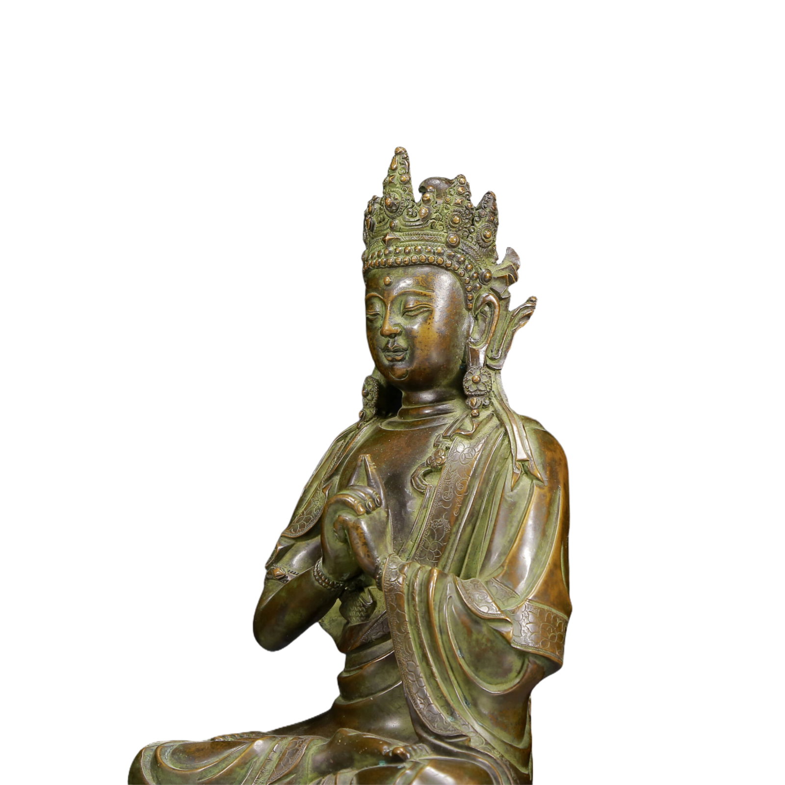 A Solemn Bronze Statue of Sakyamuni - 5