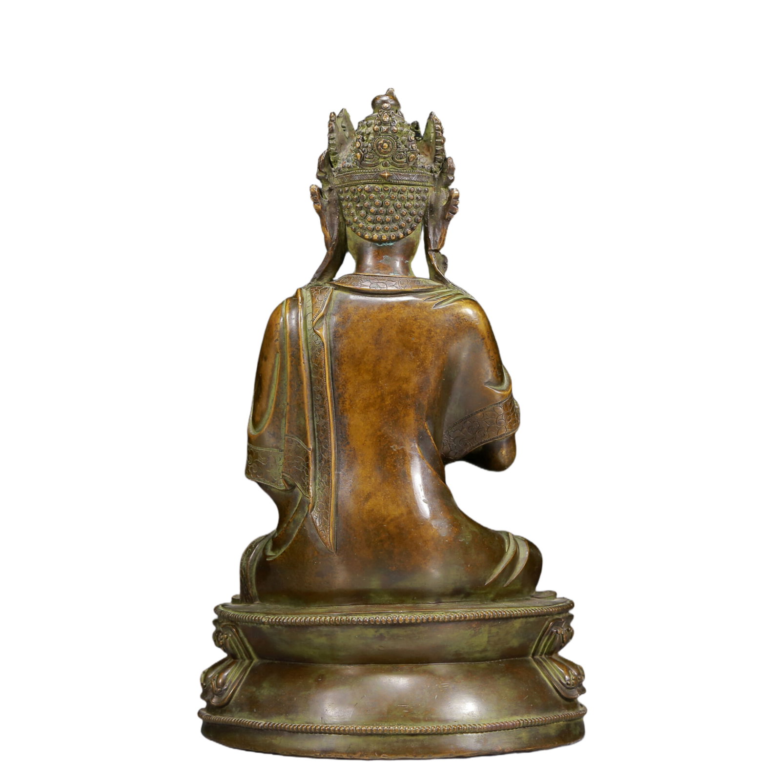 A Solemn Bronze Statue of Sakyamuni - 8