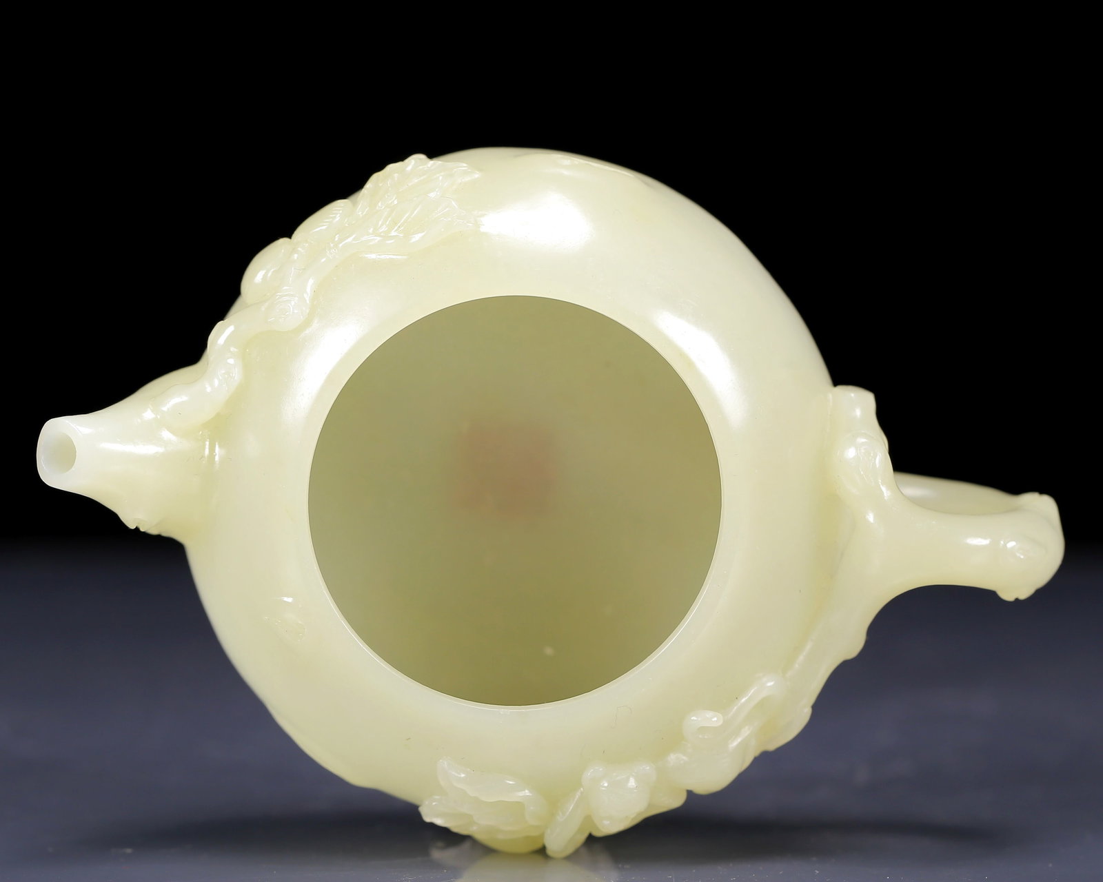 An Exquisite White Jade Flower Pattern Teapot - 8