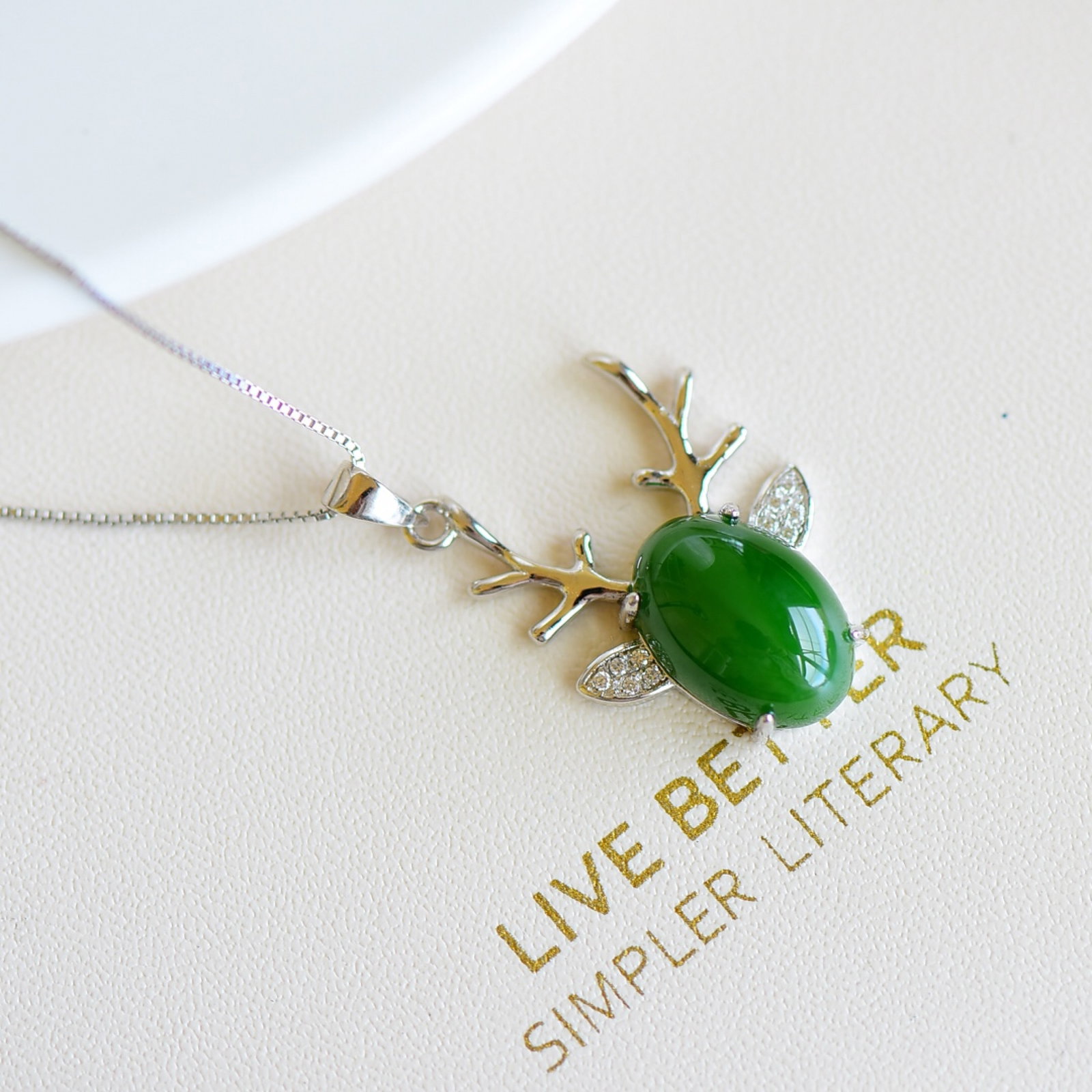 An Exquisite Sterling Silver Inlaid Jasper Pendant,Inlaid Diamond - 3