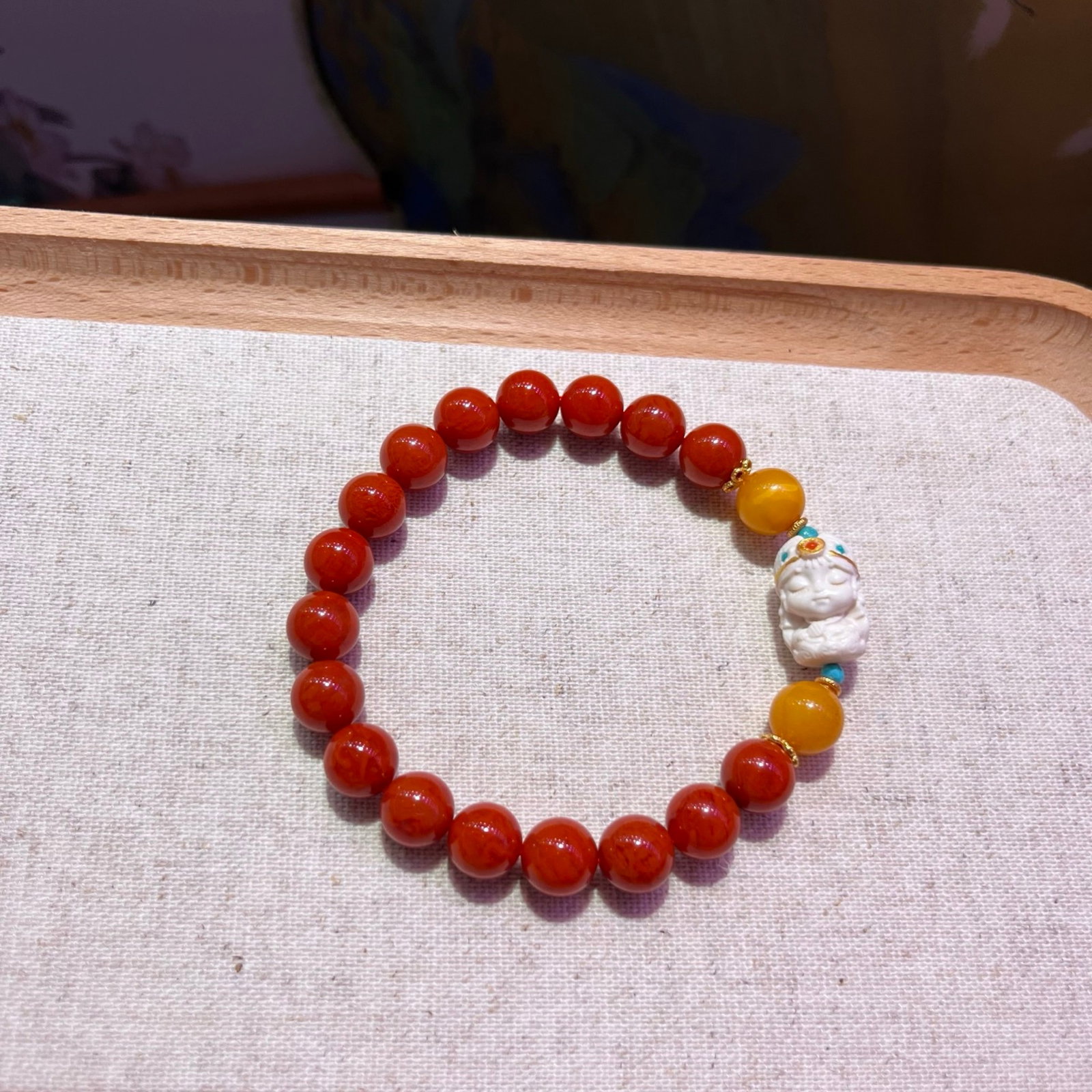 An Exquisite Agate Bracelets,With Amber Turquoise - 3