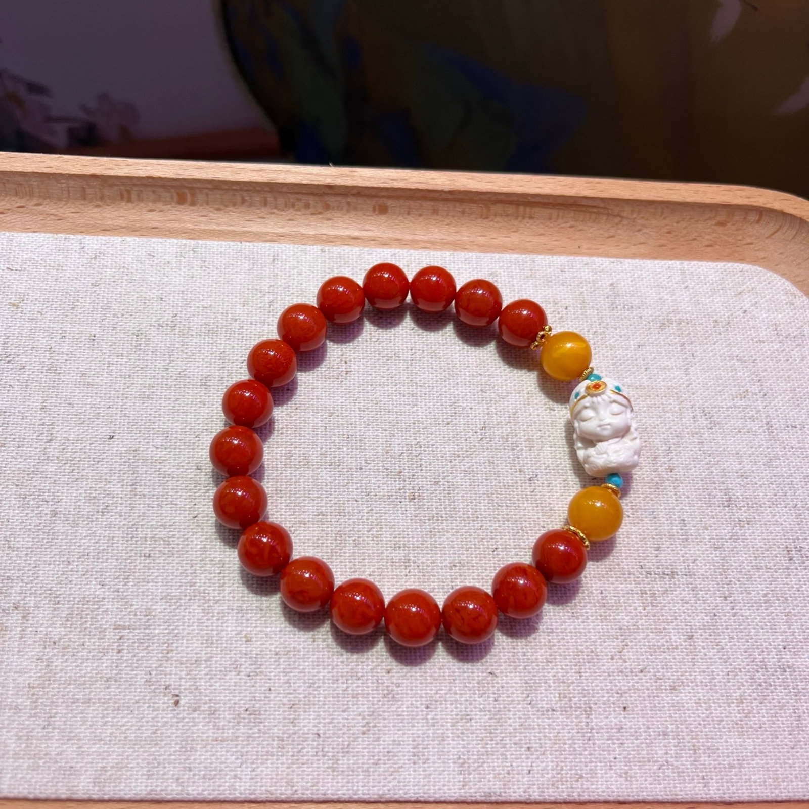 An Exquisite Agate Bracelets,With Amber Turquoise - 4