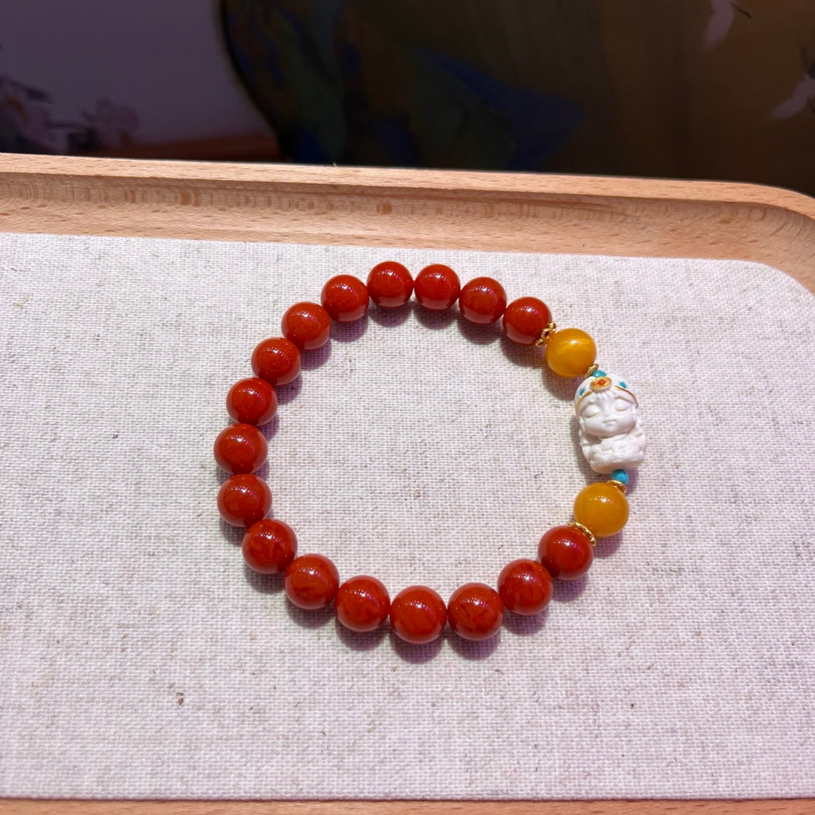 An Exquisite Agate Bracelets,With Amber Turquoise - 5