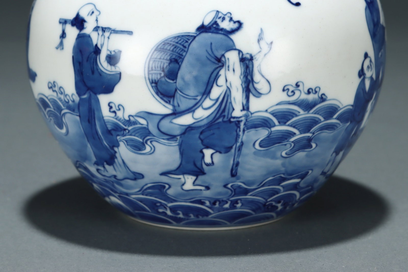 An Exquisite Blue and White Character and Story Pattern Gourd Vase - 5