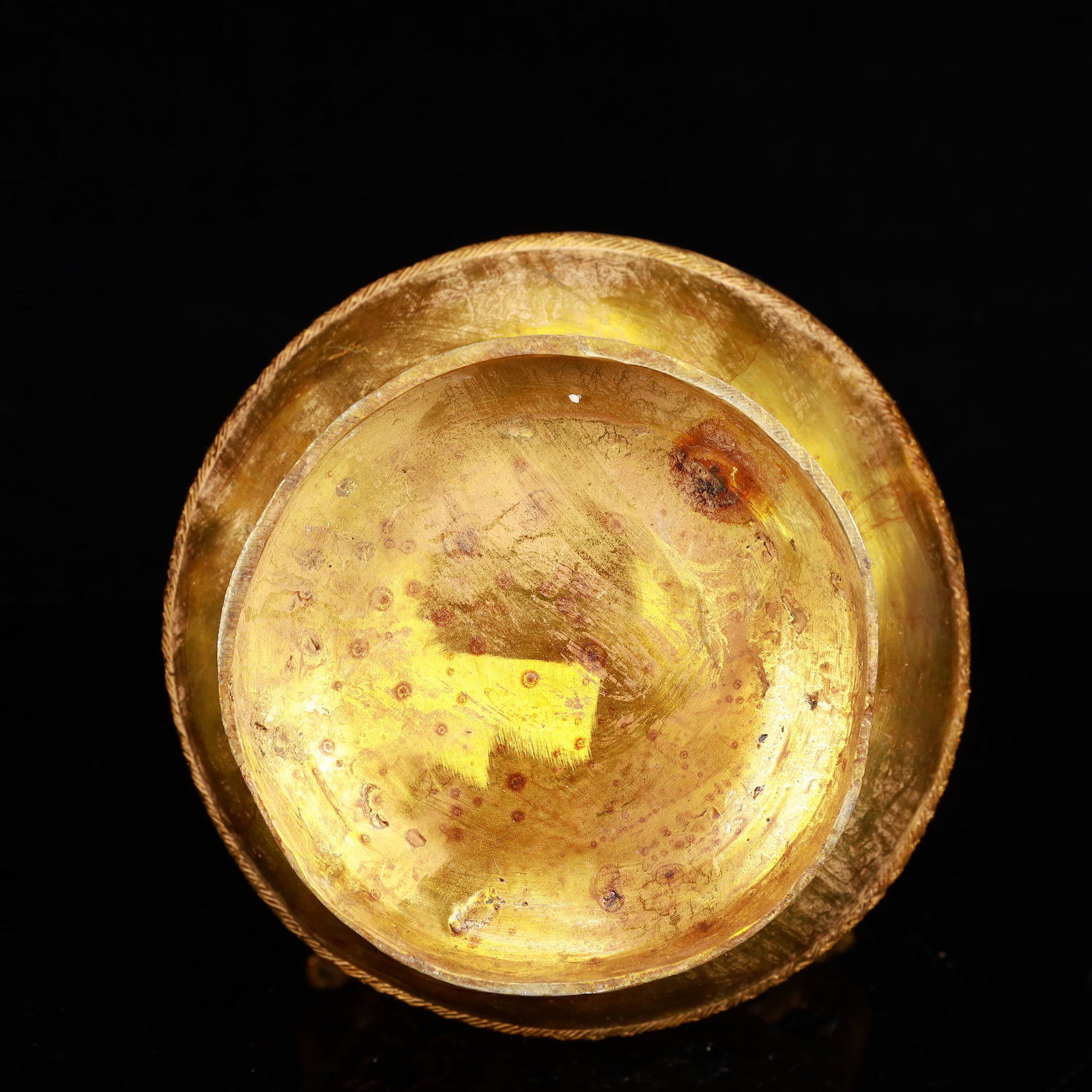 A Rare Gilt Bronze Dragon Pattern Double-Ears Vase,With Inscription - 12