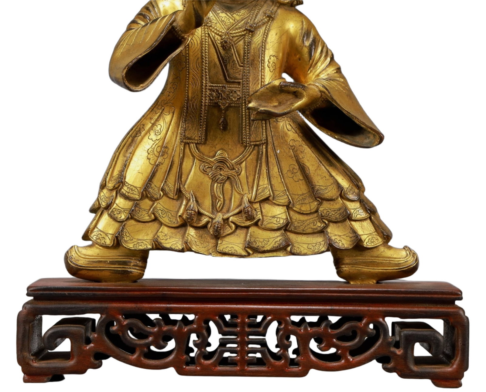 A Solemn Gilt Bronze Statue of Mammon - 3