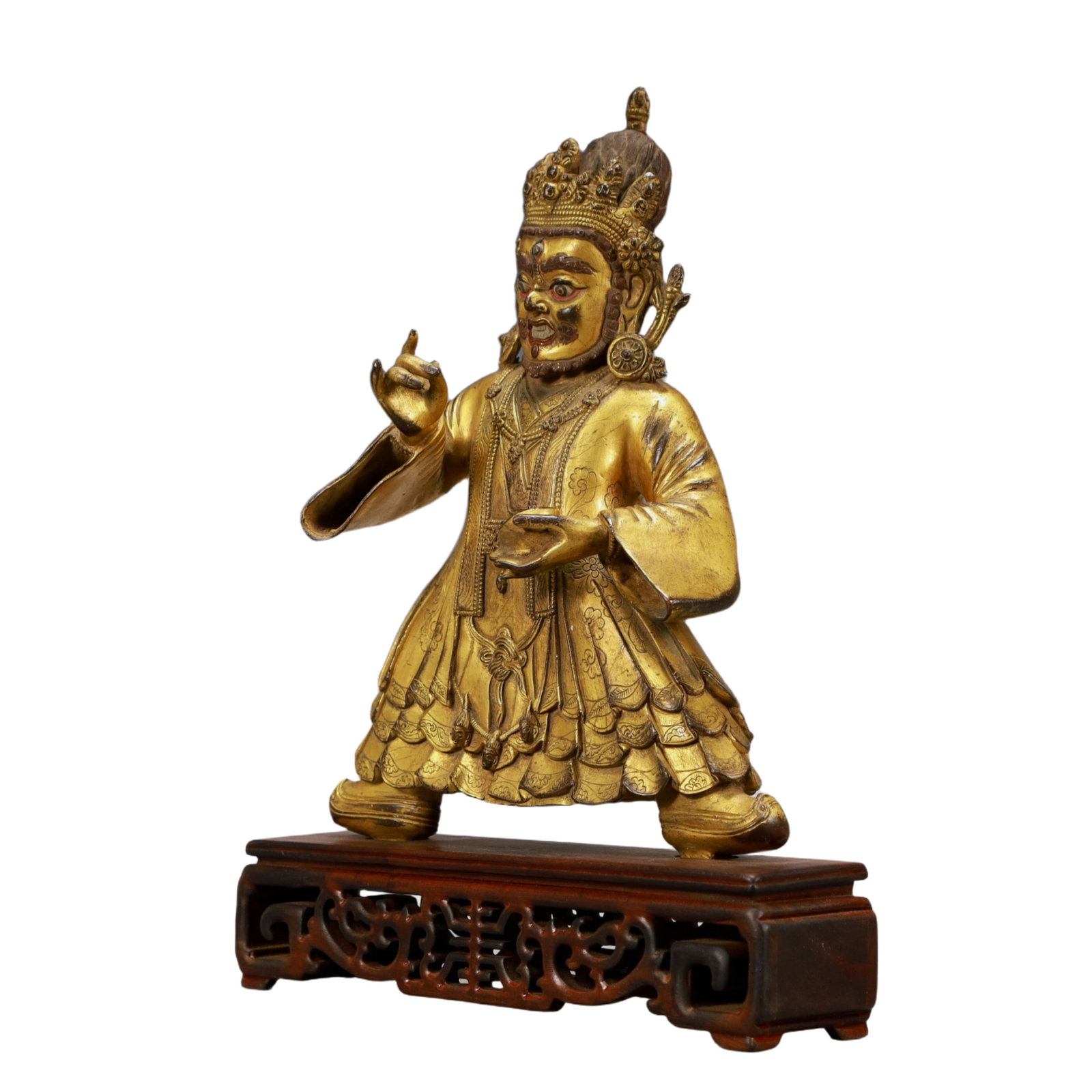 A Solemn Gilt Bronze Statue of Mammon - 4