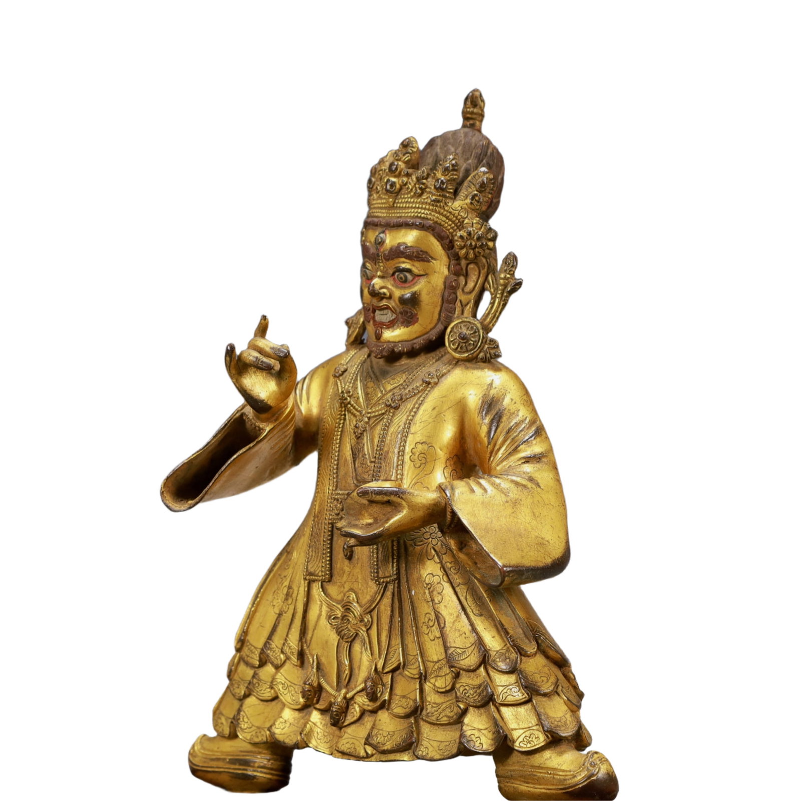 A Solemn Gilt Bronze Statue of Mammon - 5