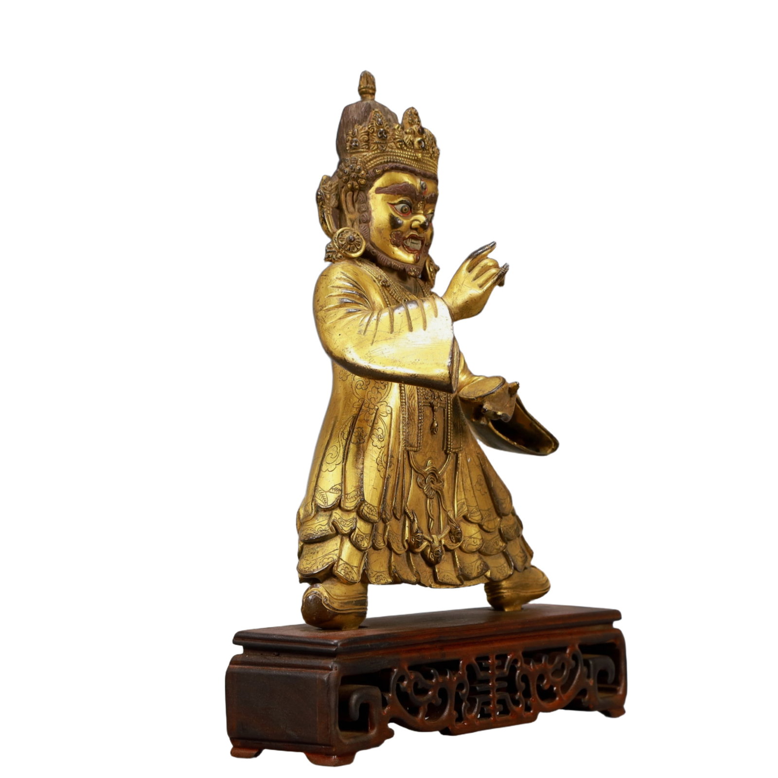 A Solemn Gilt Bronze Statue of Mammon - 6
