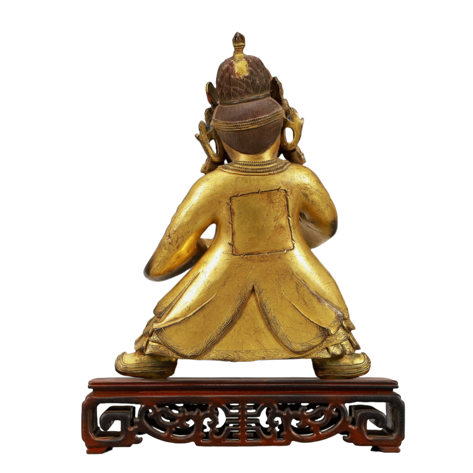 A Solemn Gilt Bronze Statue of Mammon - 8
