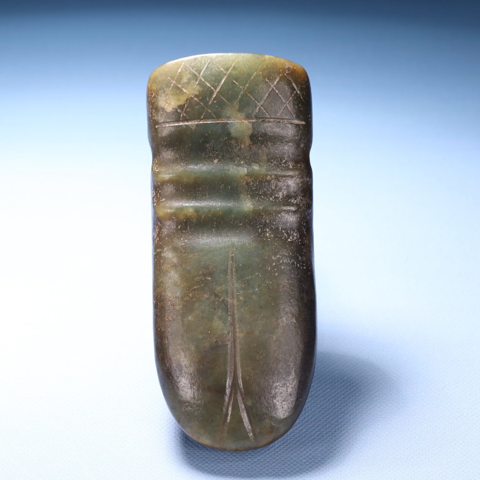 An Archaic Hongshan Culture Greenish Jade Ornament - 2