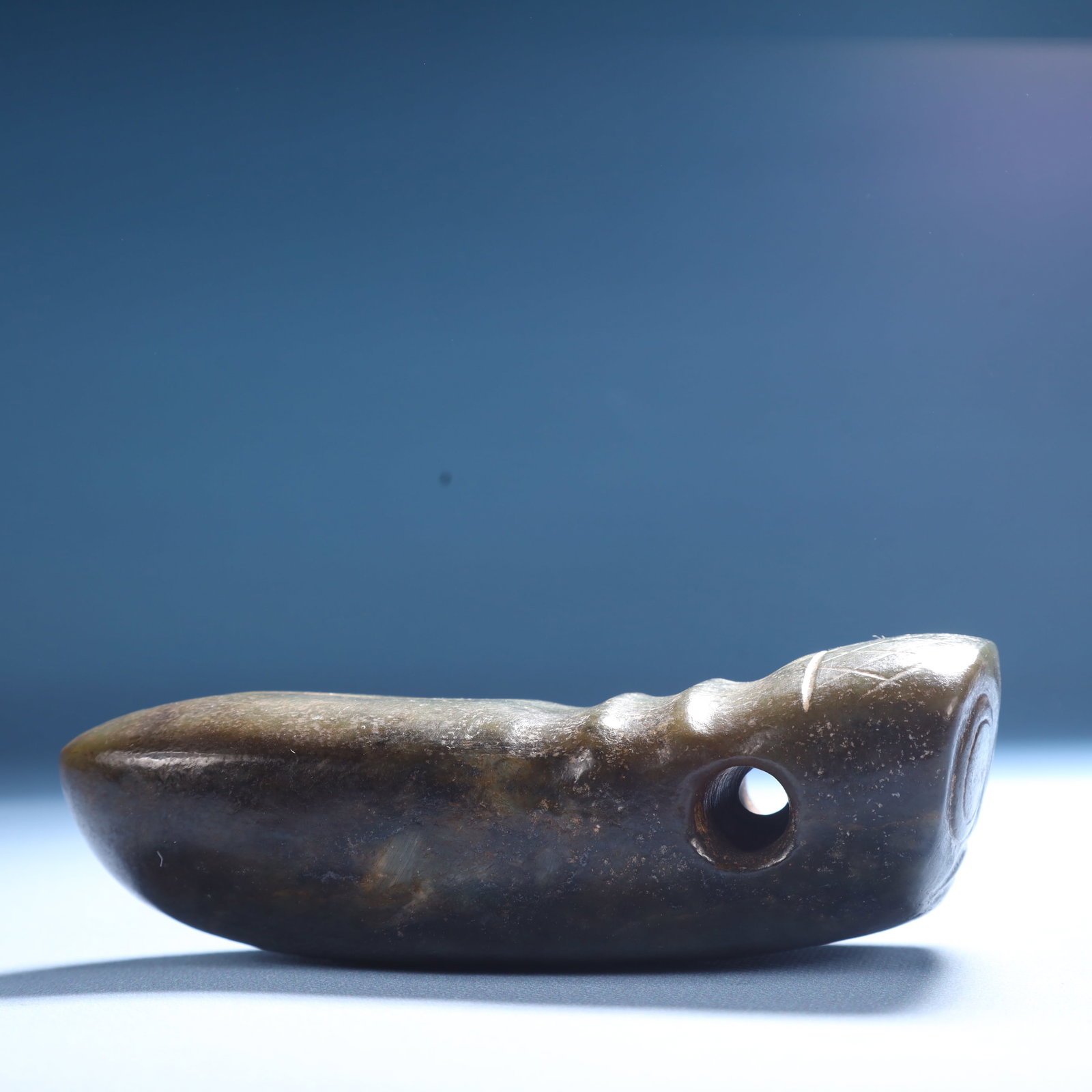 An Archaic Hongshan Culture Greenish Jade Ornament - 4