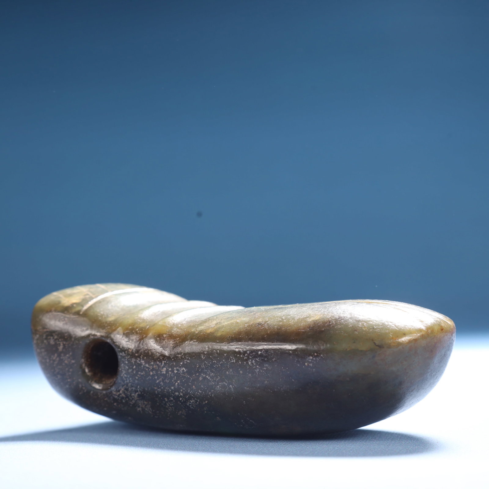 An Archaic Hongshan Culture Greenish Jade Ornament - 5