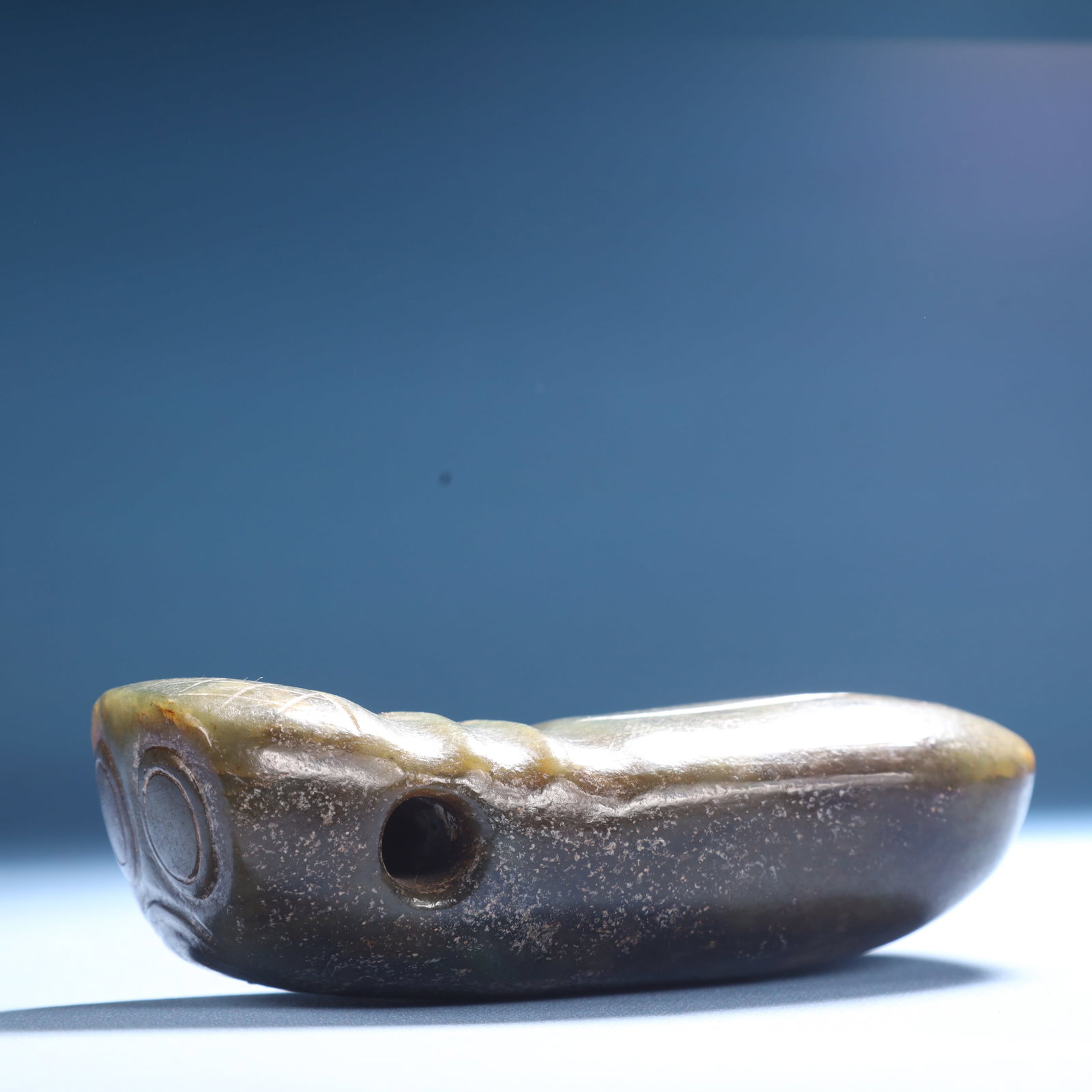 An Archaic Hongshan Culture Greenish Jade Ornament - 6