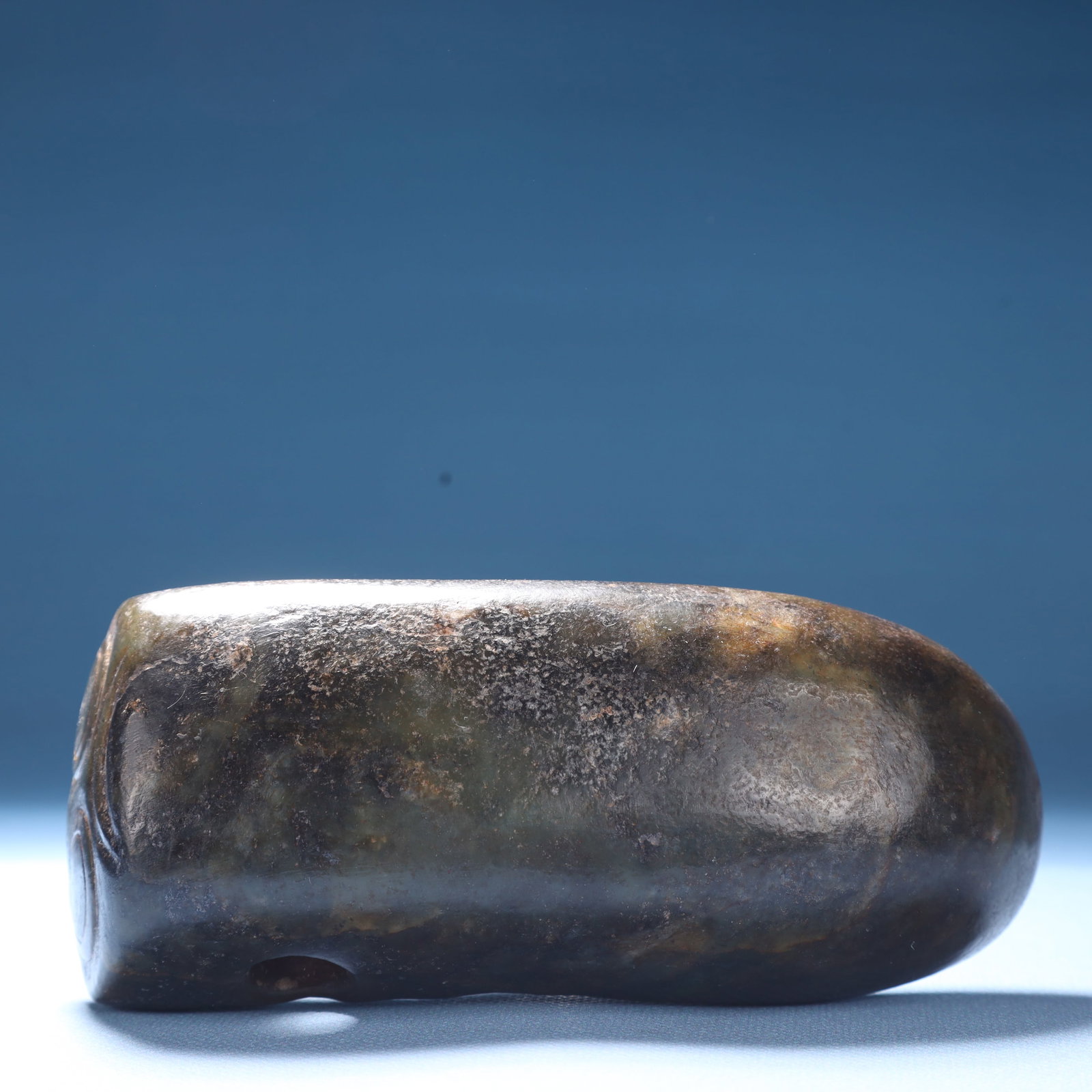 An Archaic Hongshan Culture Greenish Jade Ornament - 7