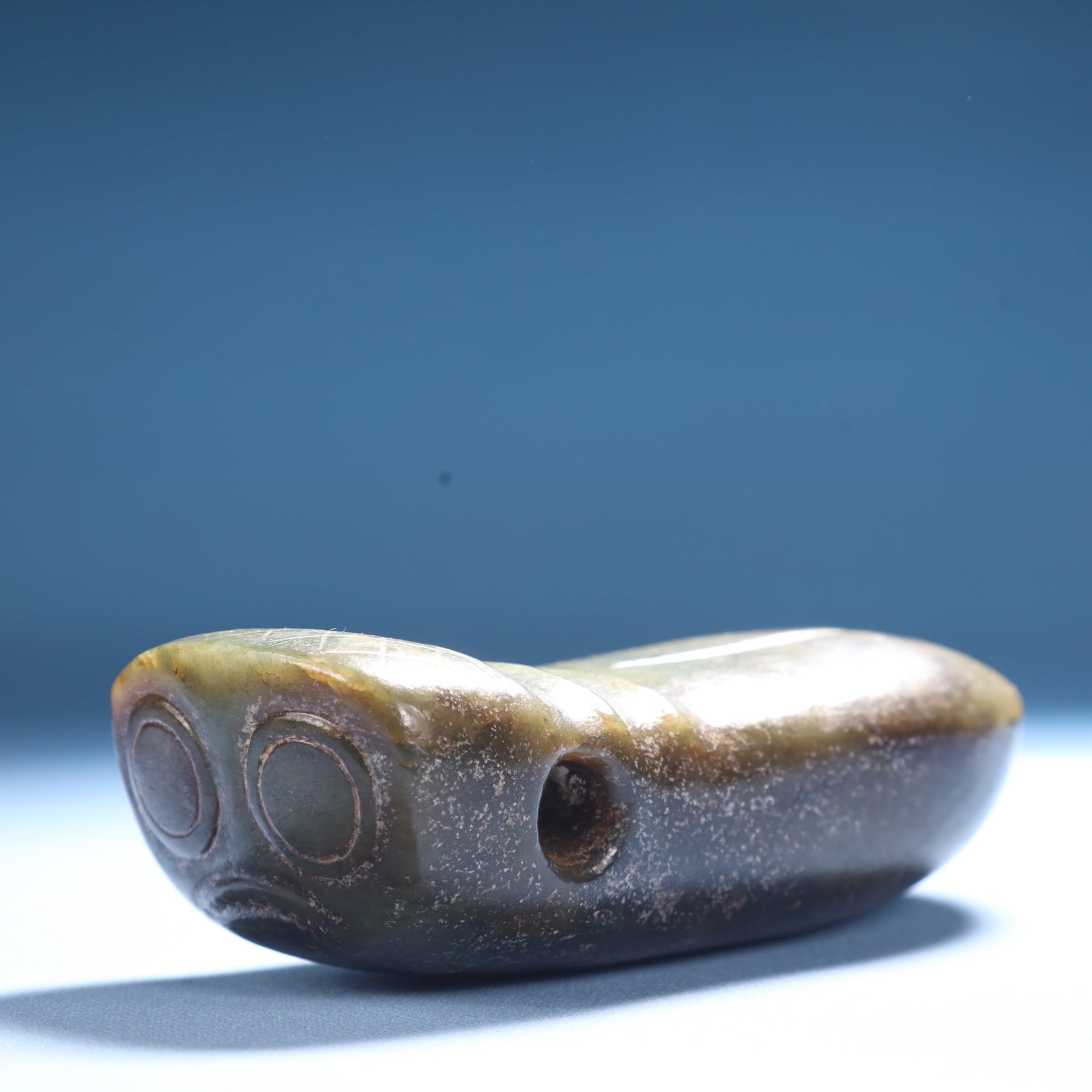 An Archaic Hongshan Culture Greenish Jade Ornament - 8
