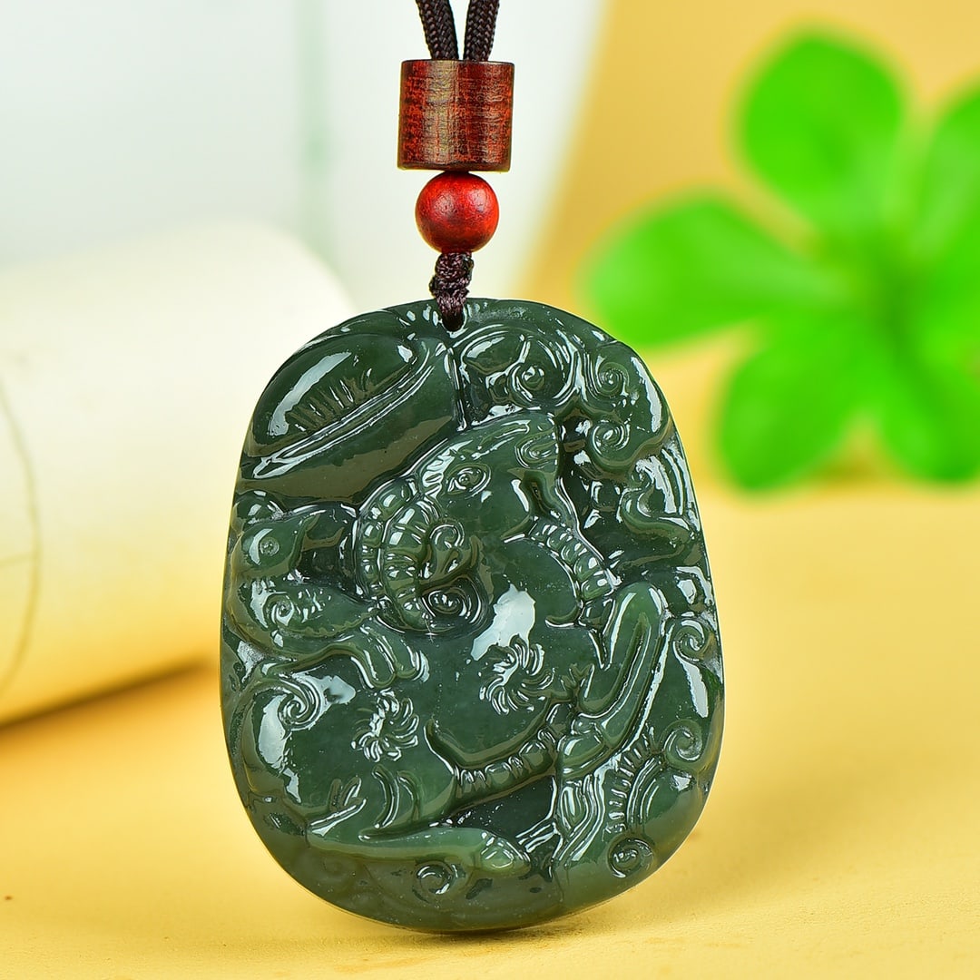 An Exquisite Sapphire Goat Pattern Pendant - 5