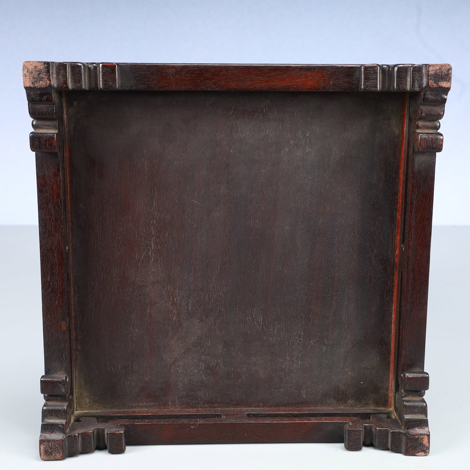 An Exquisite Zitanwood Landscape and Figure Pattern Seal Box - 10