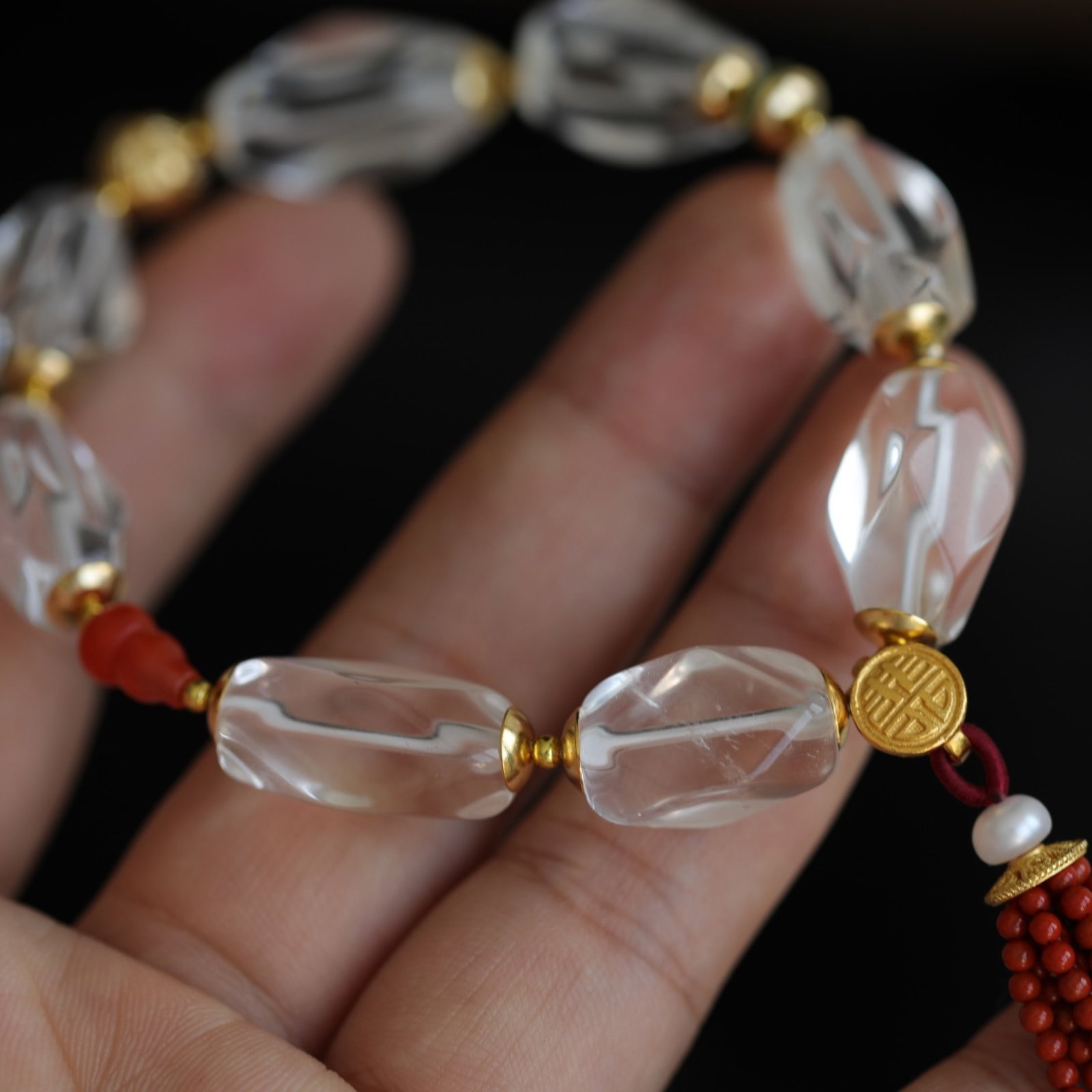 An Exquisite Crystal Bracelets,With Agate - 4