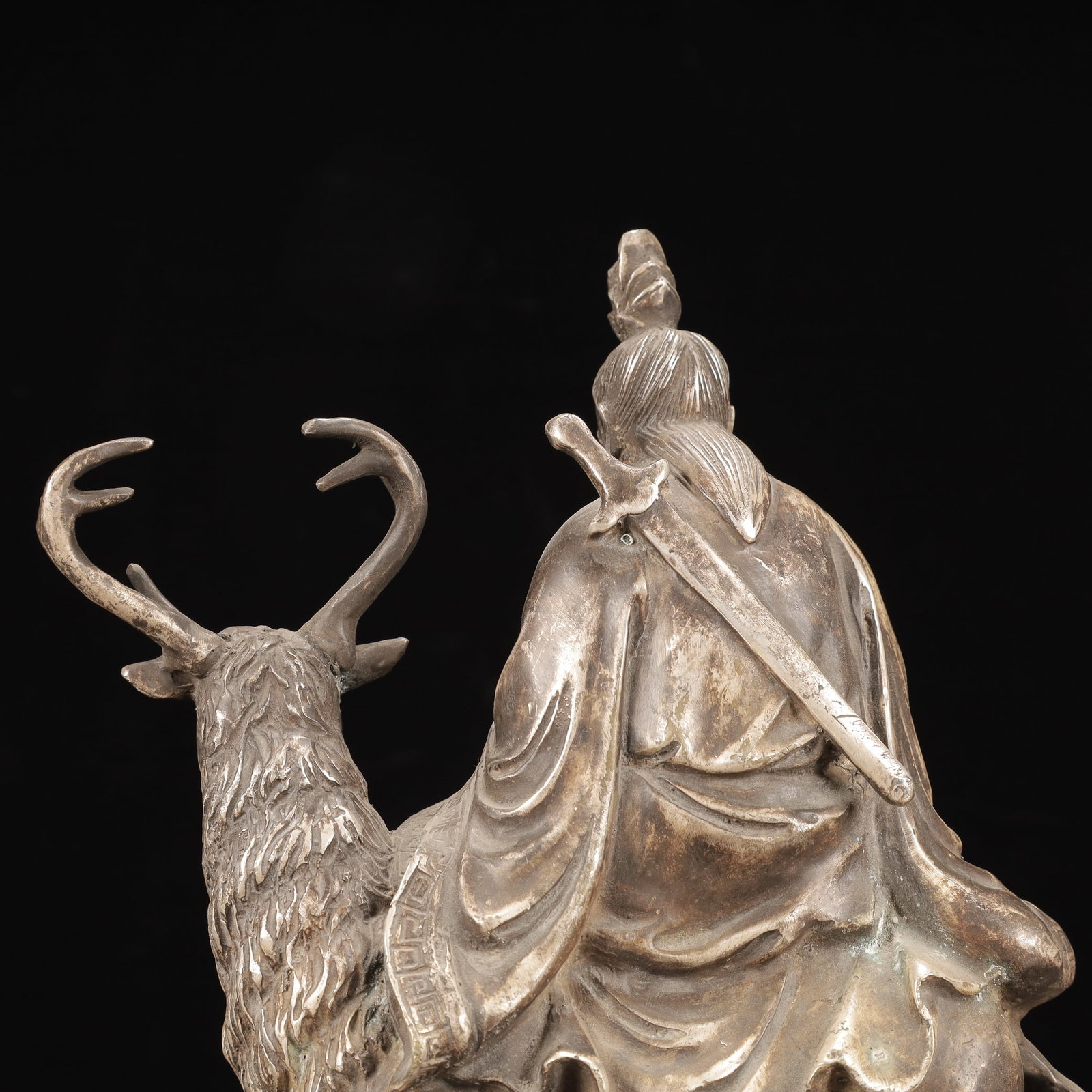 An Exquisite Silver-Plated Bronze Figure Ornament - 12