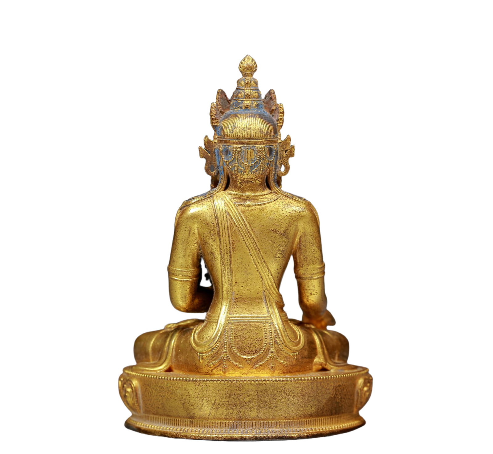 A Solemn Gilt Bronze Statue of Avalokitesvara - 4