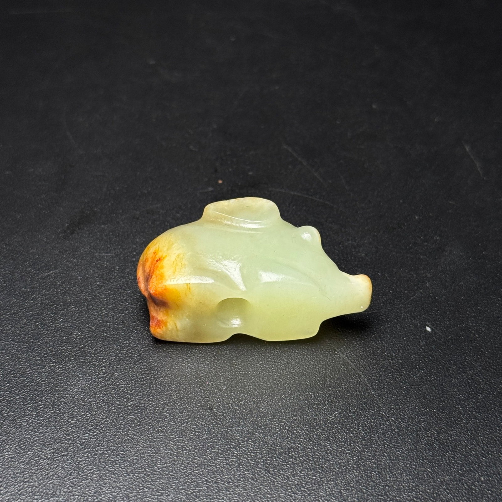 An Exquisite White Jade Pig Pendant - 7