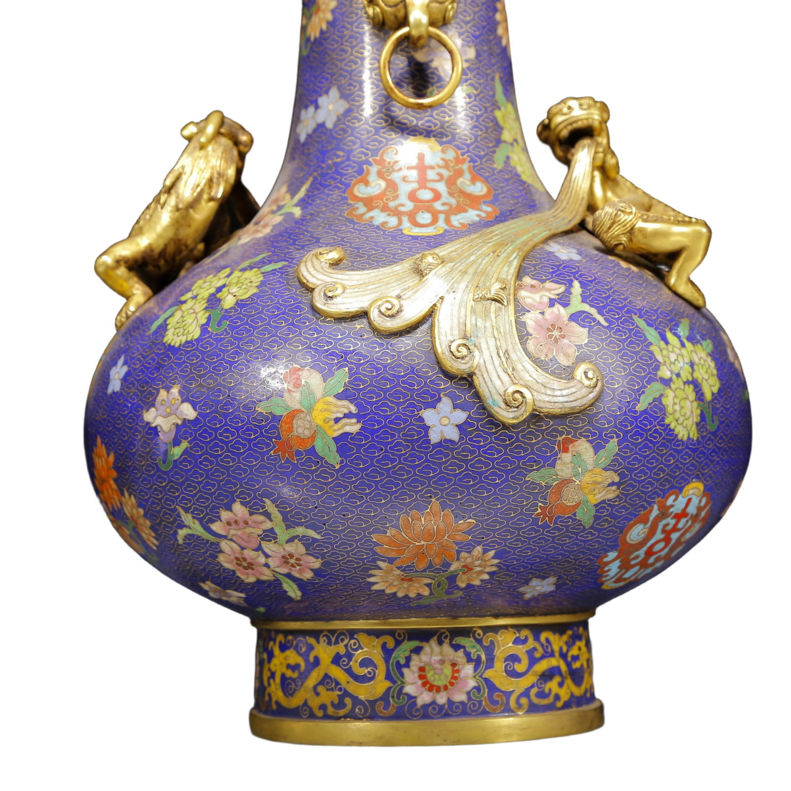 A Huge Cloisonne Dragon and Phoenix Pattern Vase - 10