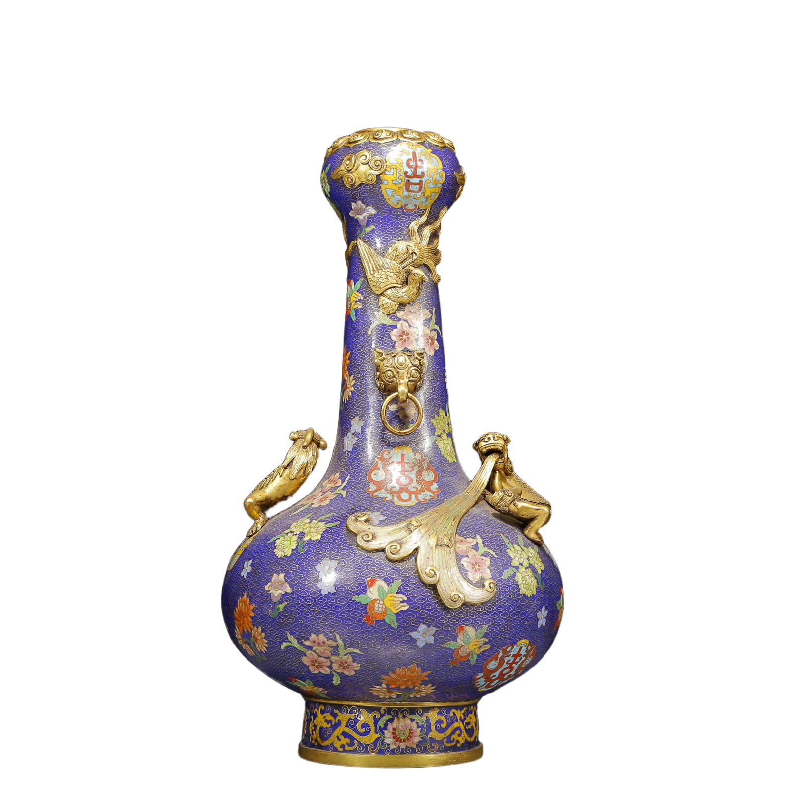A Huge Cloisonne Dragon and Phoenix Pattern Vase - 2