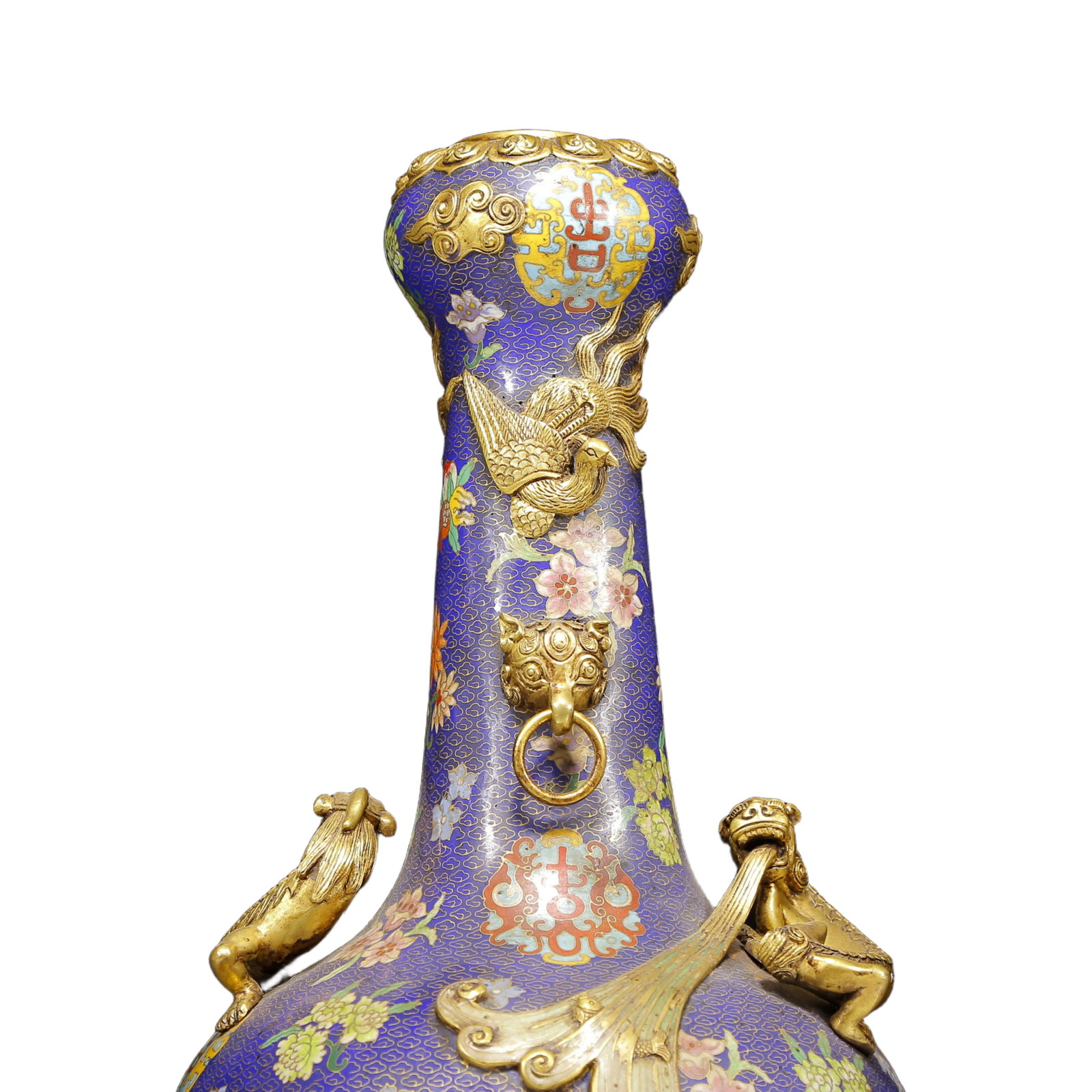 A Huge Cloisonne Dragon and Phoenix Pattern Vase - 3