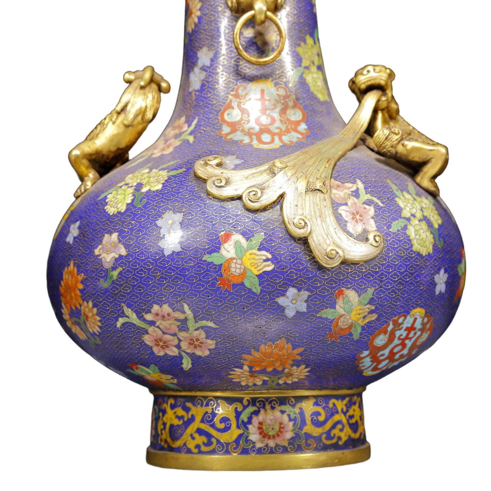 A Huge Cloisonne Dragon and Phoenix Pattern Vase - 4