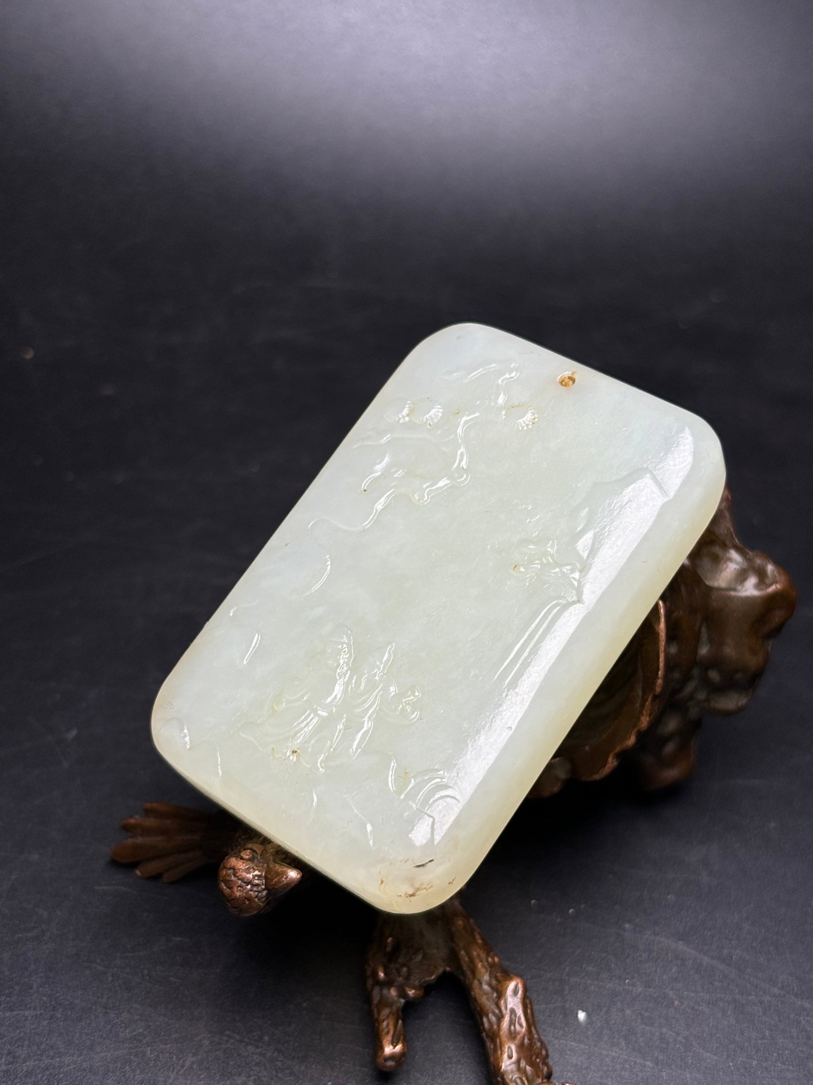 An Exquisite White Jade Landscape and Figure Pattern Pendant - 4