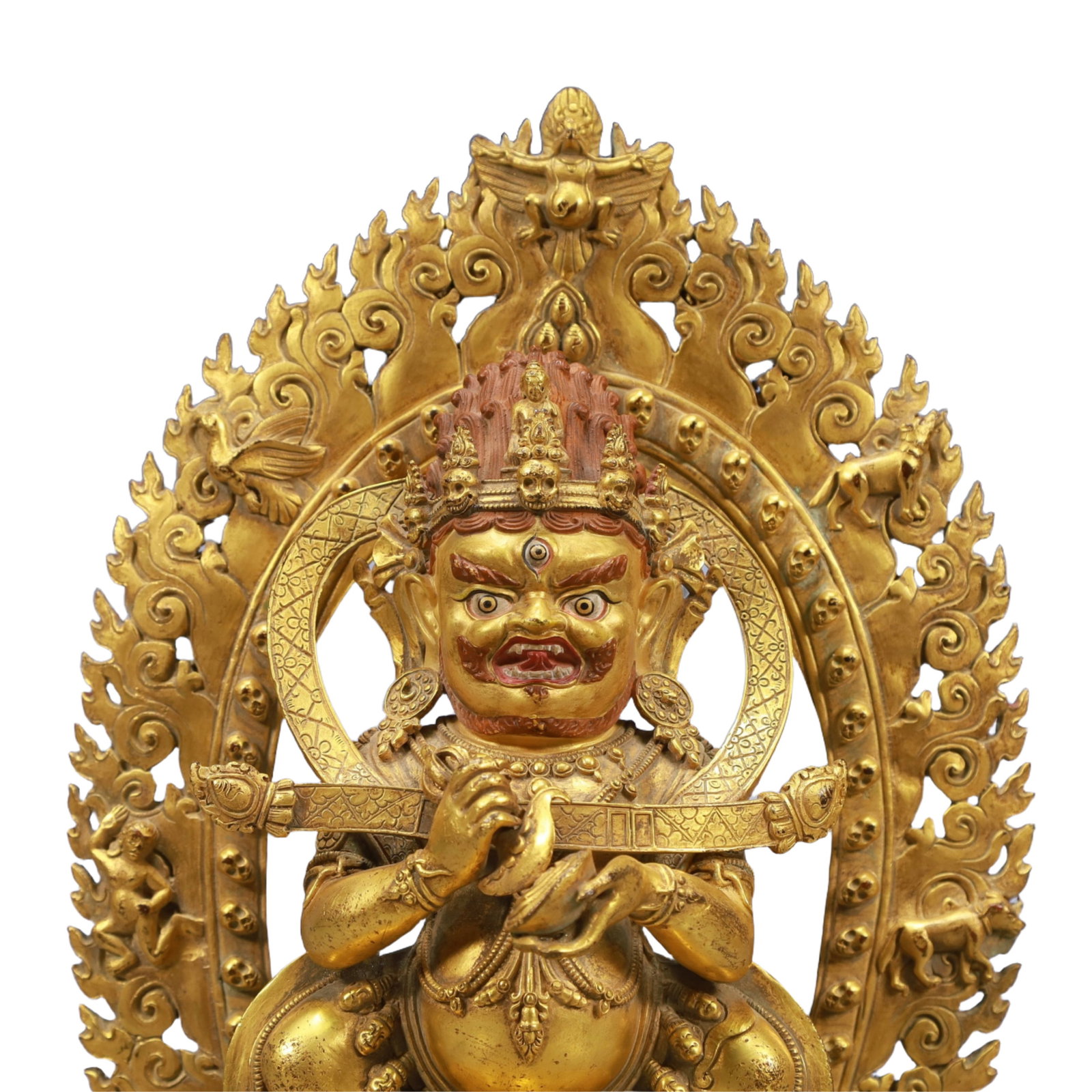 A Solemn Gilt Bronze Statue of Mammon - 2