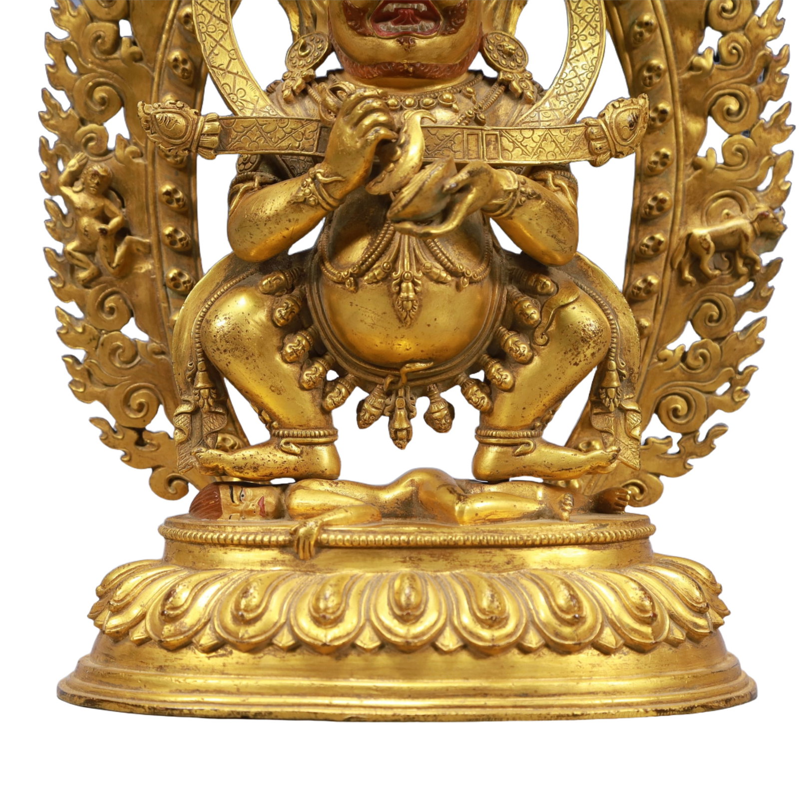 A Solemn Gilt Bronze Statue of Mammon - 3