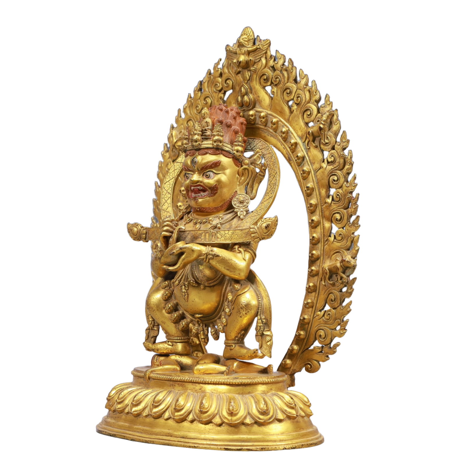 A Solemn Gilt Bronze Statue of Mammon - 4