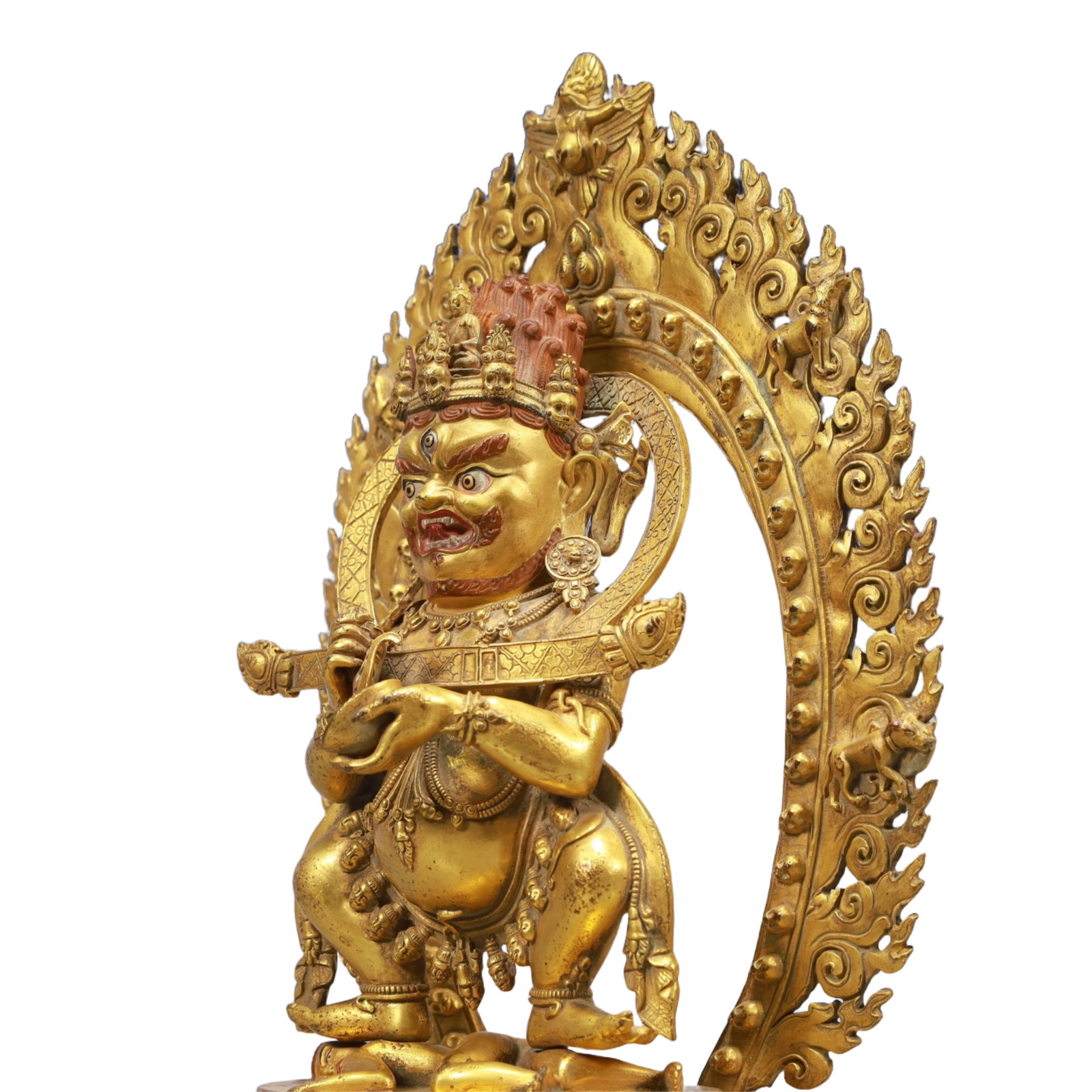 A Solemn Gilt Bronze Statue of Mammon - 5