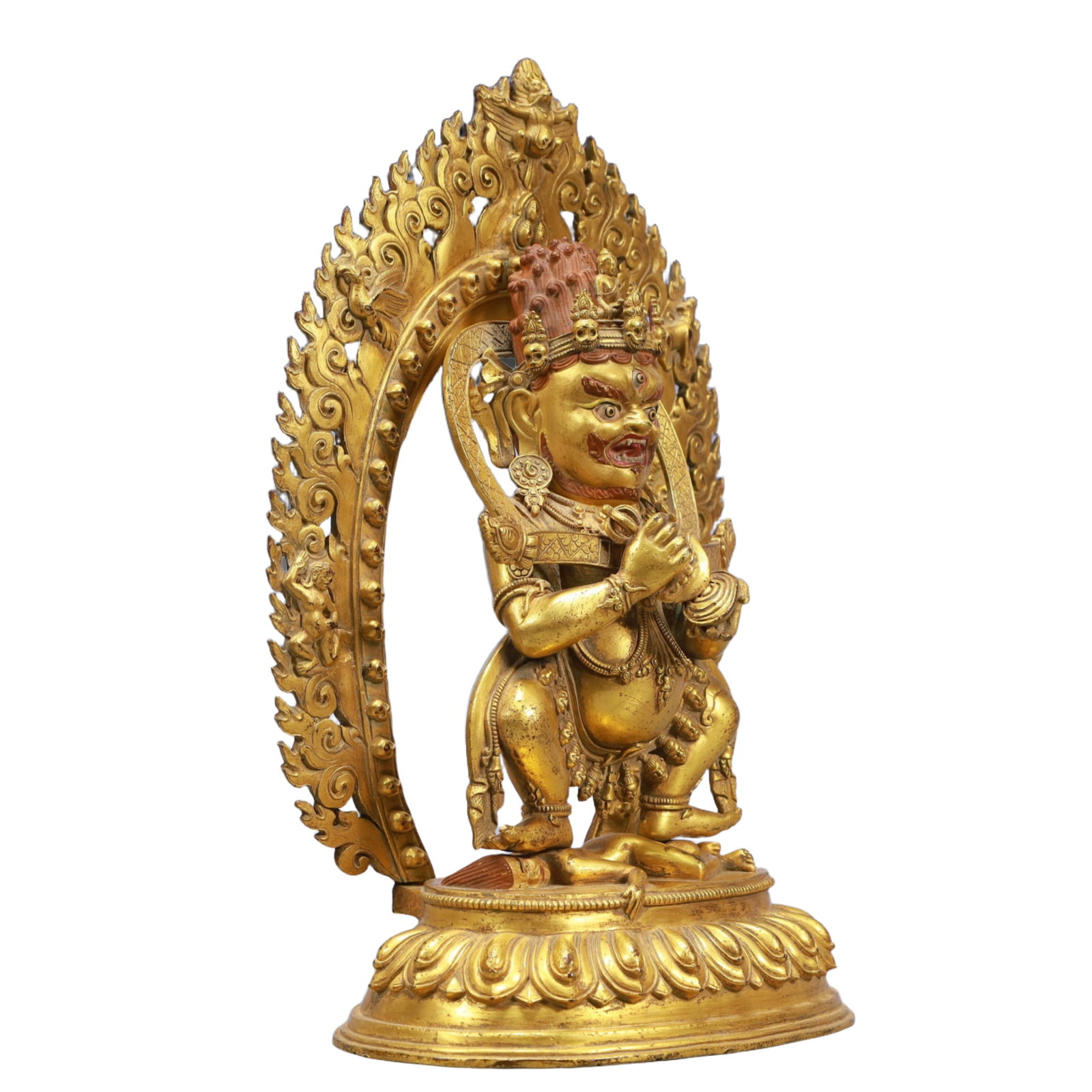 A Solemn Gilt Bronze Statue of Mammon - 6