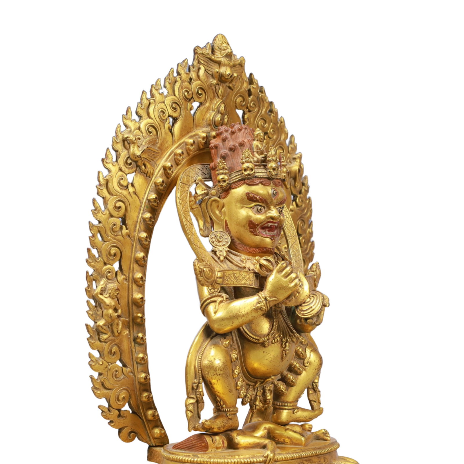A Solemn Gilt Bronze Statue of Mammon - 7