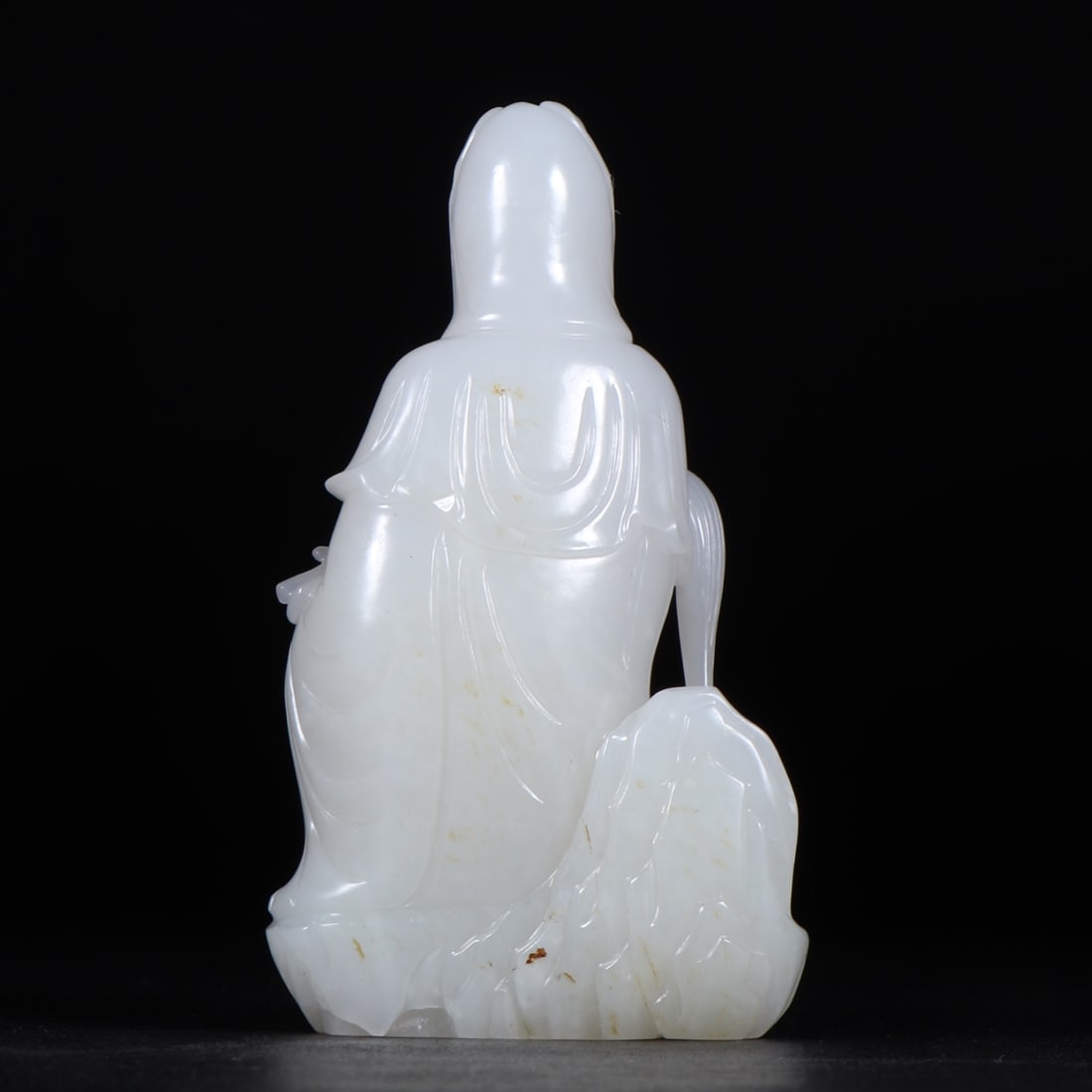 An Exquisite White Jade Statue of Avalokitesvara - 6