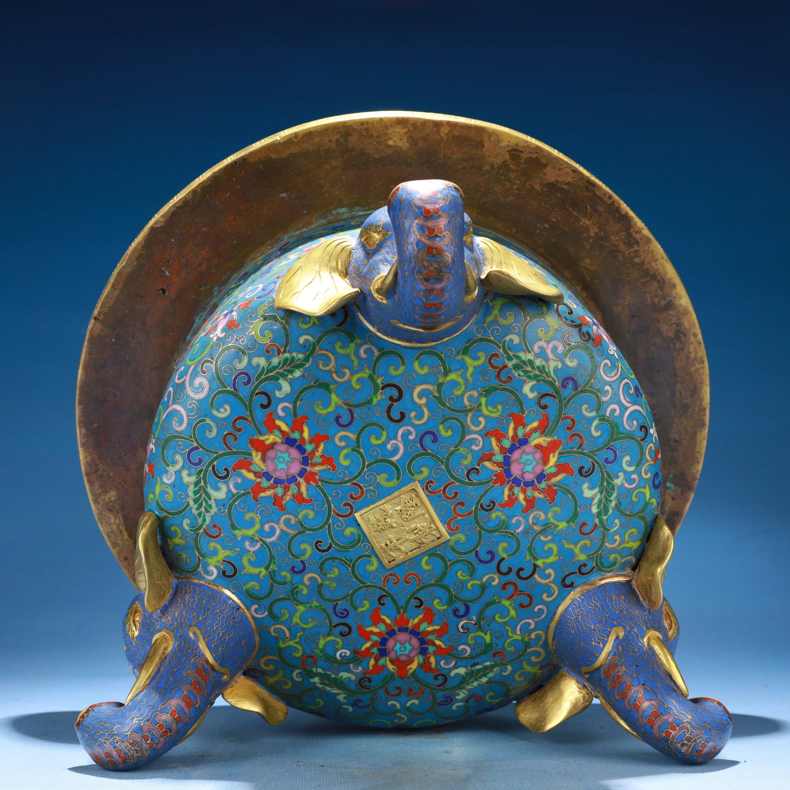 An Exquisite Cloisonne Lotus Pattern Tripod Censer - 10