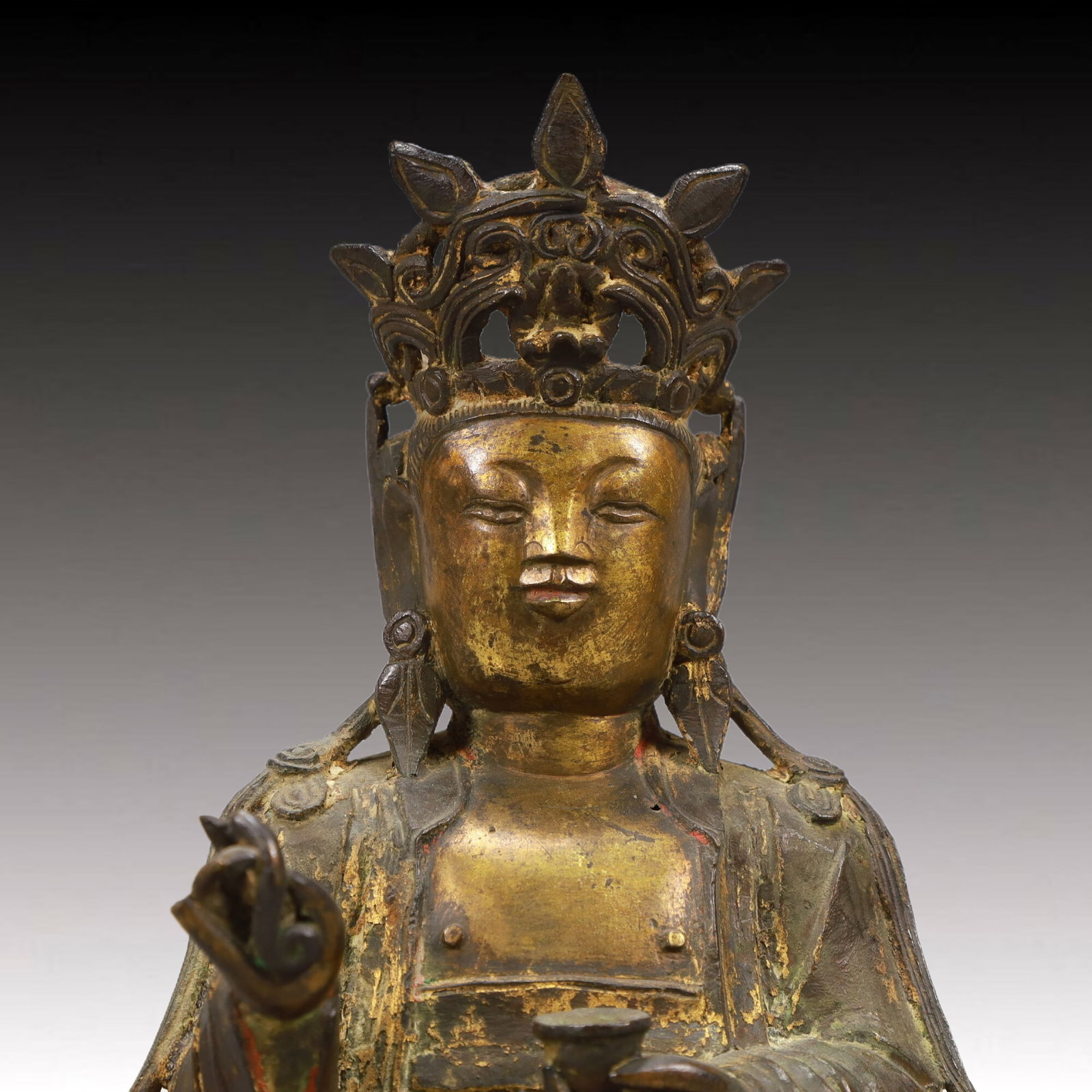 An Excellent Gilt-Bronze Figure Of Guanyin - 2