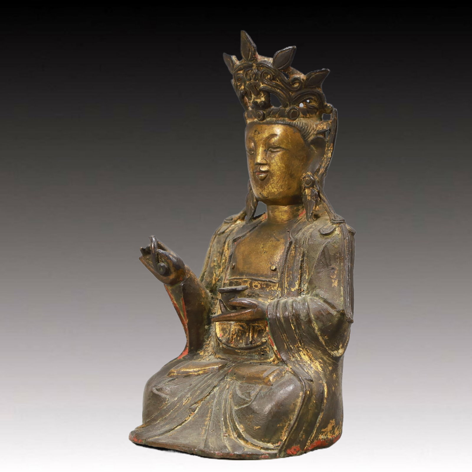An Excellent Gilt-Bronze Figure Of Guanyin - 4