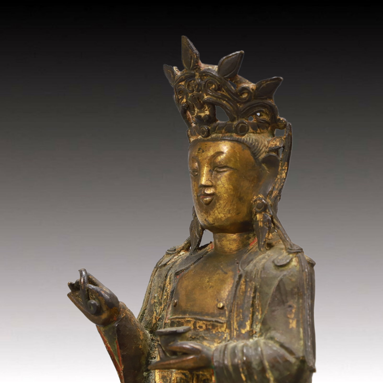 An Excellent Gilt-Bronze Figure Of Guanyin - 5
