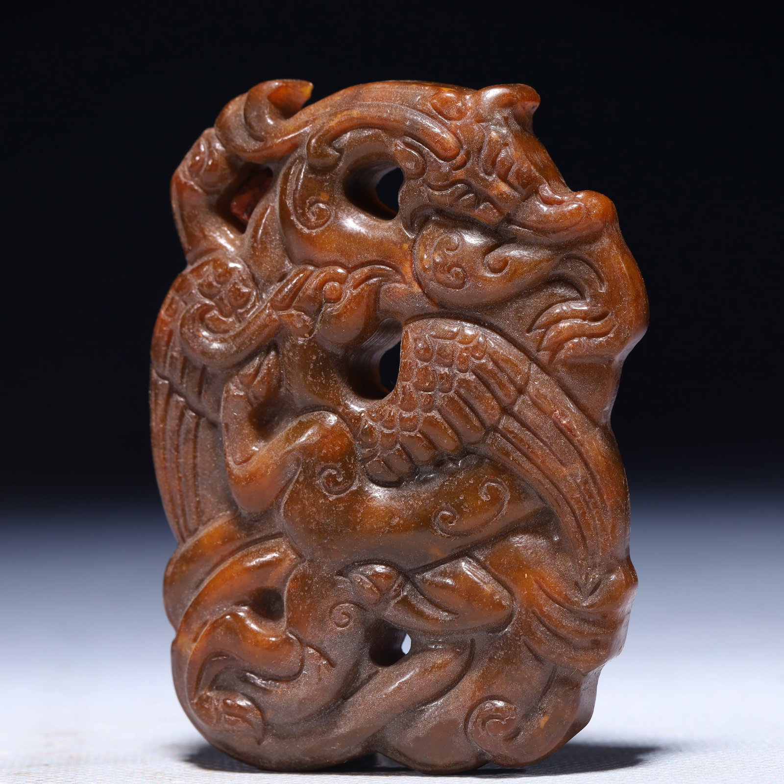 An Exquisite Archaic Jade Beast Pattern Pendant - 2