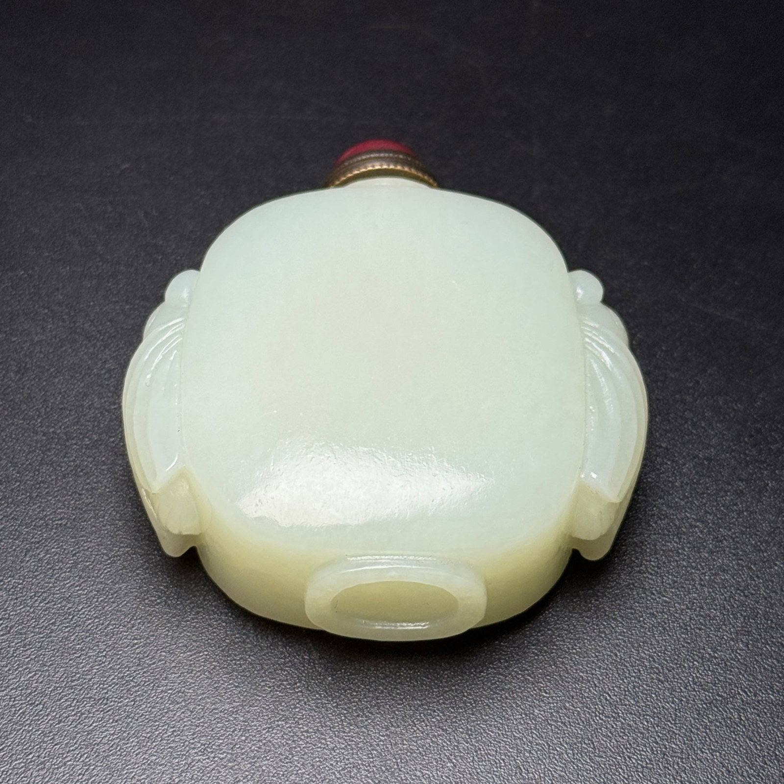 An Exquisite White Jade Cicada Pattern Snuff Bottle - 7