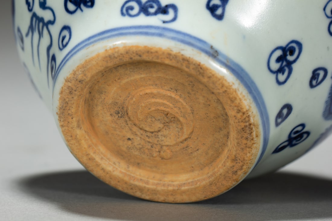 An Exquisite Blue and White Beast Pattern Jar - 8
