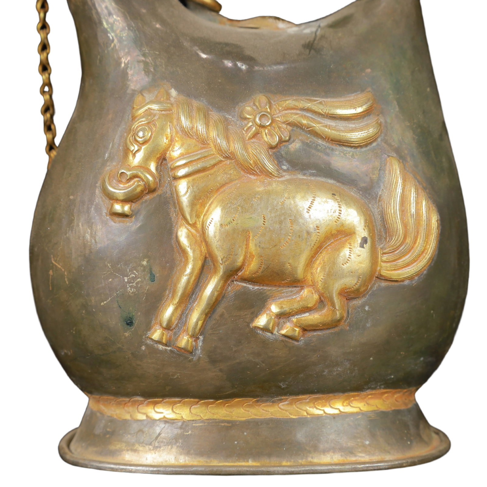 An Exquisite Gilt Silver Horse Pattern Ewer - 3